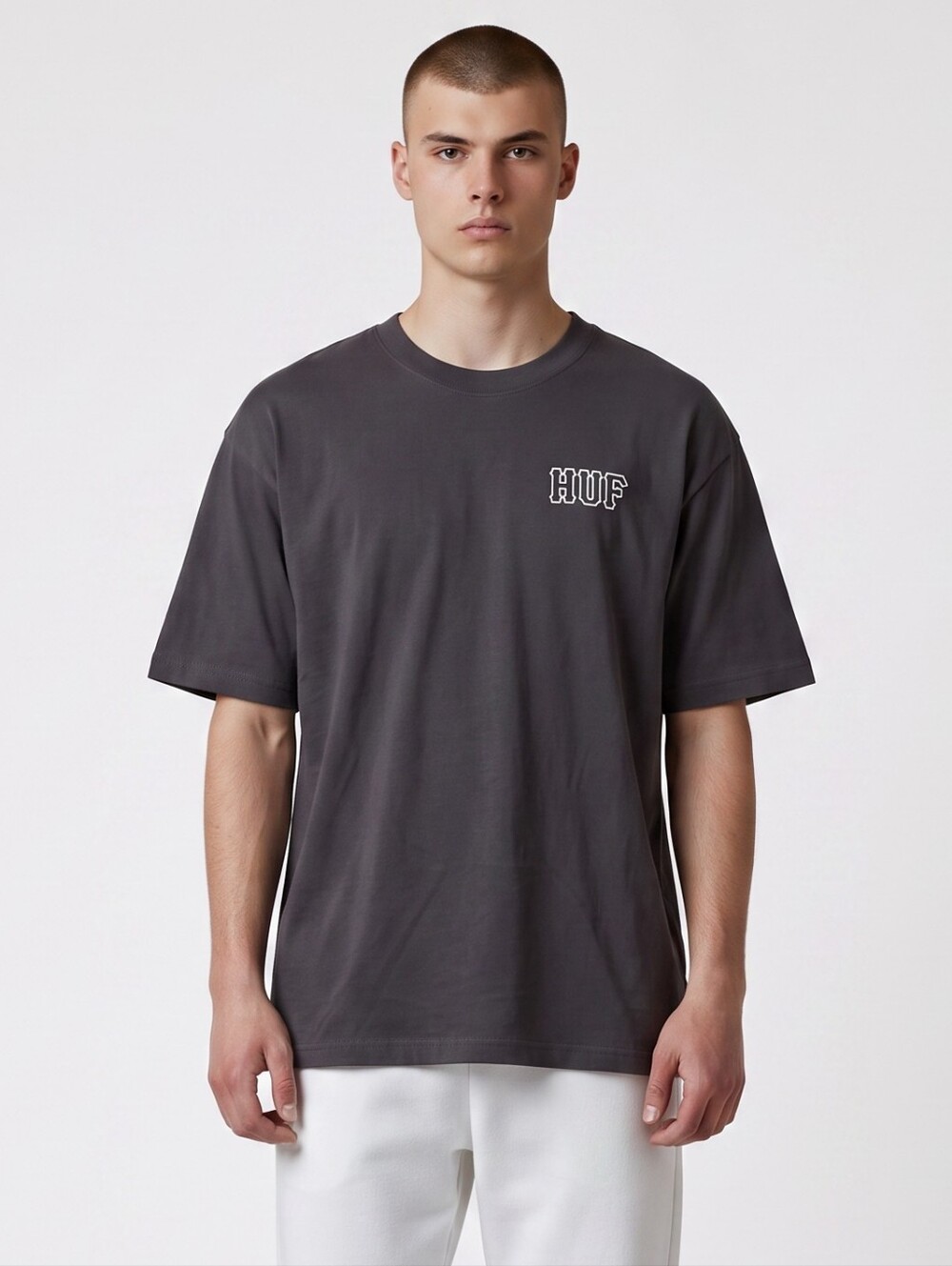 HUF Black Short-Sleeve Logo Tee